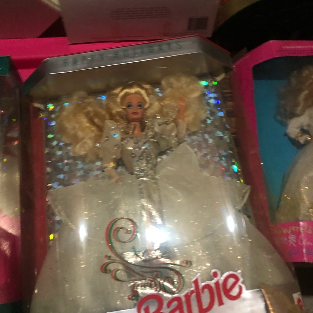 Vintage Holiday Barbie in Glittering Silver Gown
